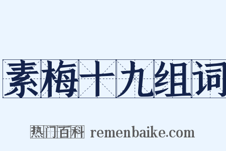 素梅十九组词是什么意思的图片